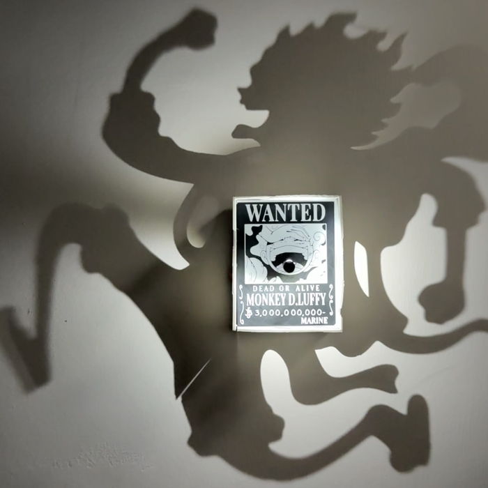 Monkey D. Luffy One Piece Shadow Light Box – Anime Wall Projection Lamp
